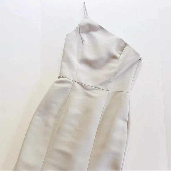 NEW Amsale Dress Cecilia Platinum Sleeveless - Picture 7 of 10